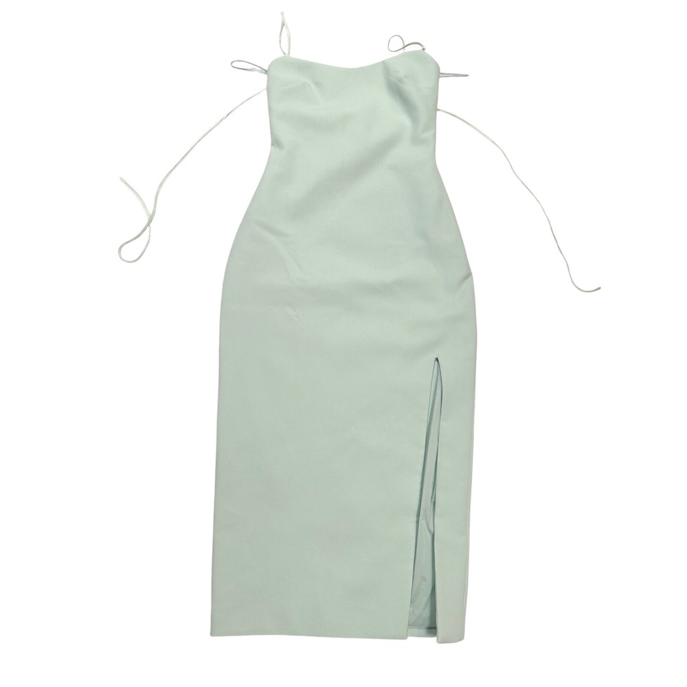 5 à 7‎ Cinq Sept Dress Mint Green Cairen Silk-Trimmed Stretch Midi Dress Size 0